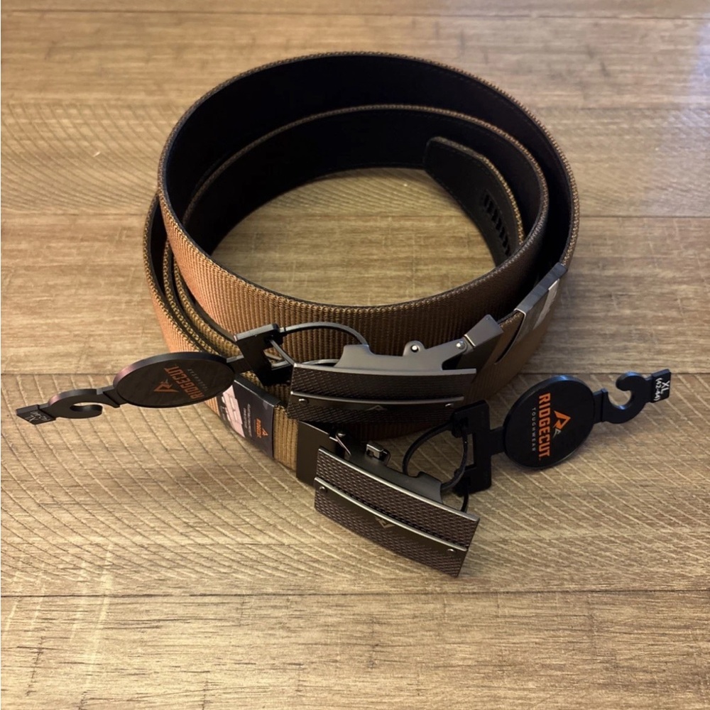 Lot of 2 - NWT Ridgecut Men's Nylon Web Ratchet Belt